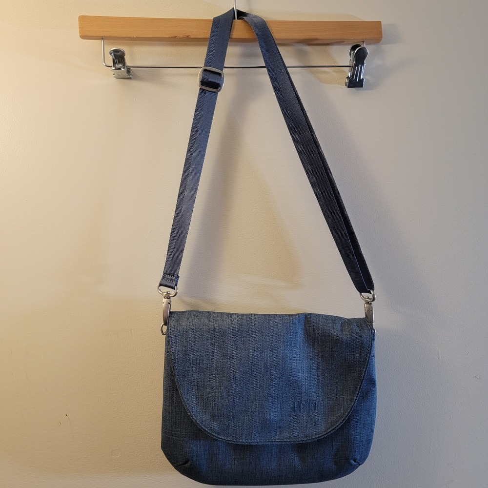 haiku blue crossbody bag
